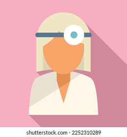 Woman family doctor icon flat vector. Health patient. Care medical