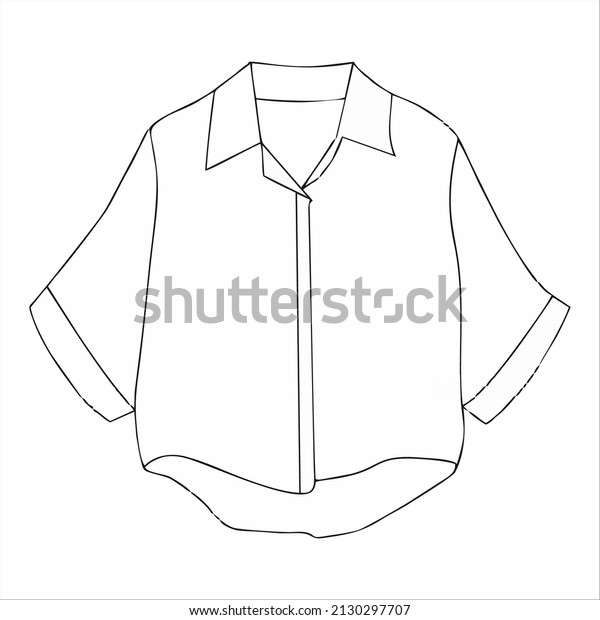 woman fashion design short CAD technical flat\
drawing illustration vector line pattern design clothing artwork\
textile sketch trend graphic hand-drawn, Fashion technical drawing\
of homewear suit with