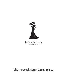 Woman Fashion Dress Logo Design Inspiration Stock Vector (Royalty Free ...