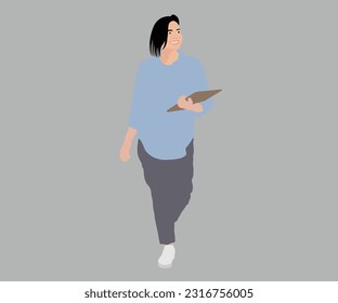 woman fashion flat vector design