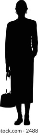 Woman fashion full body Silhouette vector illustration. various poses of women, black figures, white background. Woman Ideal fashion, design projects, , standing. icon, vector, logo. single image.