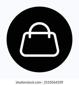 Woman Fashion Handbag Vector Icon, Woman Casual Bag, User Interface, User Experience, 