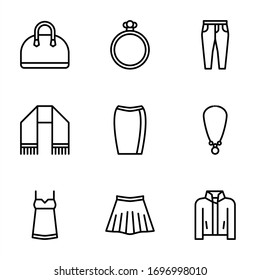 woman fashion icon pack made lines