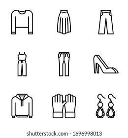 woman fashion icon pack made lines