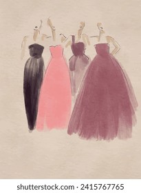 Woman fashion illustration art sketches