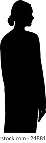 Woman fashion Silhouette vector illustration. various poses of women, black figures, white background. Woman Ideal fashion, design projects, , standing. icon, vector, logo.
