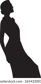 Woman Fasion Silhouette, Illustration, Vector, Set, Beautiful, Woman, Person, Design