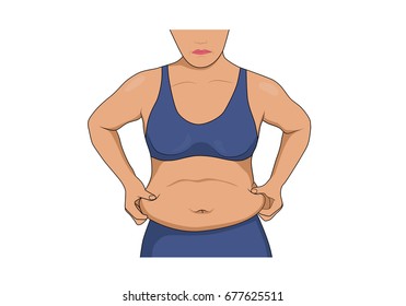 Woman With Fat Belly 