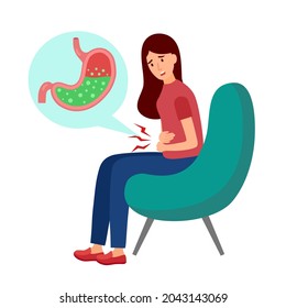 stomach pain clipart