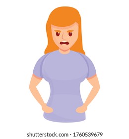 Woman feeling crazy icon. Cartoon of woman feeling crazy vector icon for web design isolated on white background