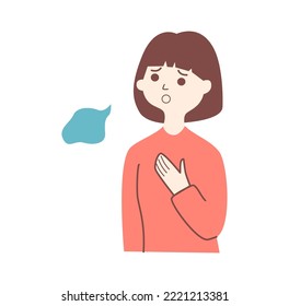 Woman Feeling Relieved. Woman Concept Illustration 