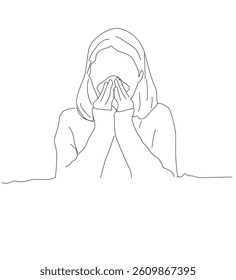 woman feeling sick, coughing, wearing protective mask 