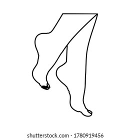 woman feet leg icon vector sign