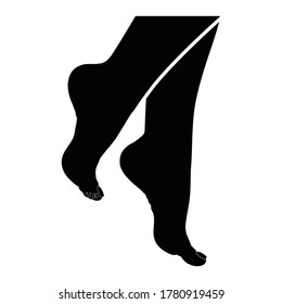 woman feet leg icon vector sign