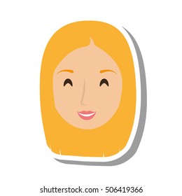 woman female avatar isolated vector illustration design