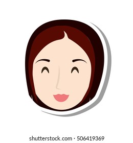 woman female avatar isolated vector illustration design