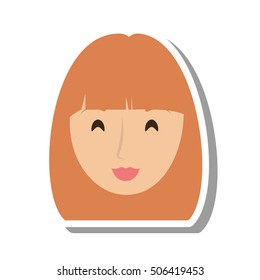 woman female avatar isolated vector illustration design