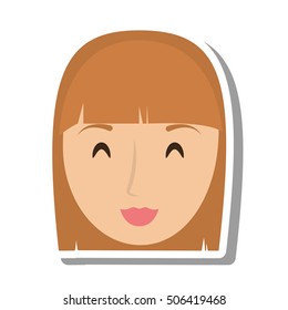 woman female avatar isolated vector illustration design