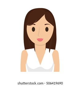 woman female avatar isolated vector illustration design