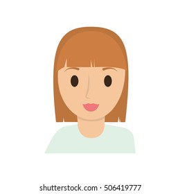 woman female avatar isolated vector illustration design