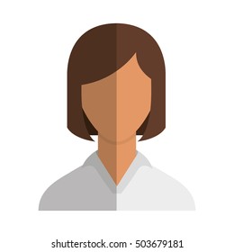 woman female avatar line icon vector illustration design