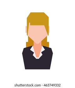 Woman female avatar person people icon. Isolated and flat illustration. Vector graphic