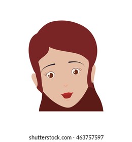 Woman female avatar person people icon. Isolated and flat illustration. Vector graphic