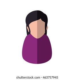 Woman female avatar person people icon. Isolated and flat illustration. Vector graphic