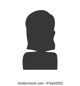 Woman female avatar silhouette person people icon. Isolated and flat illustration. Vector graphic