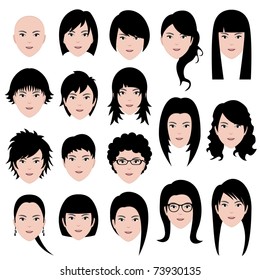 87 Gorgeous Straight Hair Stock Vectors, Images & Vector Art | Shutterstock