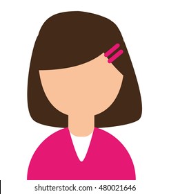 woman female isolated icon vector illustration design