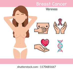 woman figure with breast cancer