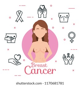 woman figure with breast cancer