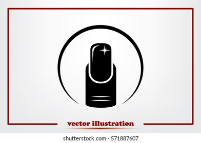 woman finger, nail icon vector illustration eps10.