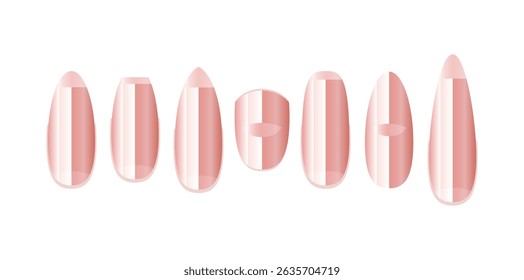 Unhas Da Mulher No Fundo Branco, Ilustração Do Vetor Do Acessório Da Manicura Da Moda.	
