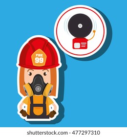 woman fire alarm
