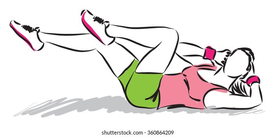 woman fitness illustration
