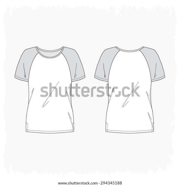 Woman Fitness Raglan Sleeve T Shirt Stock Vector (Royalty Free) 294345188