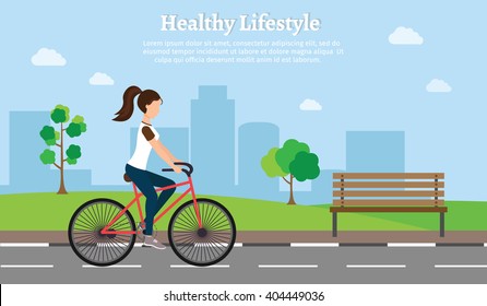 Woman fitness set vector illustration