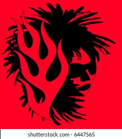 Woman With Flame
