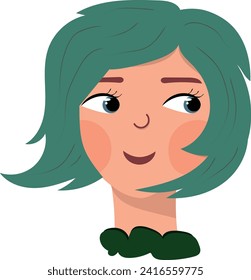 Woman flat different skin tone