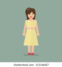 Woman in flat style. Vector illustration