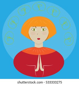 woman with folded hands