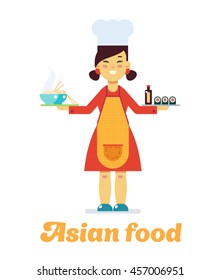 Woman with food