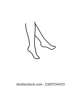 woman foot icon female feet sign