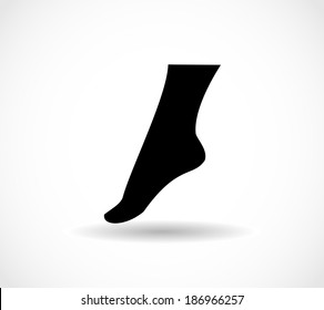 Woman Foot Icon Vector