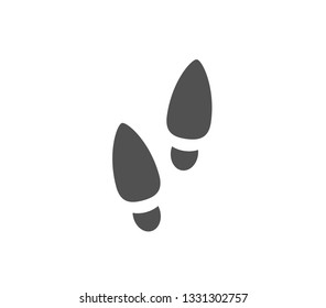 Woman foot print icon.  Woman shoe footprint vector. 