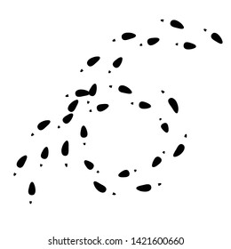 Woman foot print icon. Woman shoe footprint
