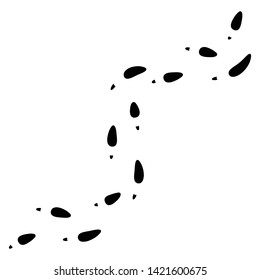 Woman foot print icon. Woman shoe footprint