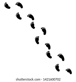 Woman foot print icon. Woman shoe footprint